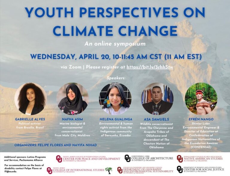 Perspectivas da Juventude sobre Mudanças Climáticas: CIPÓ participa de simpósio da Universidade de Oklahoma